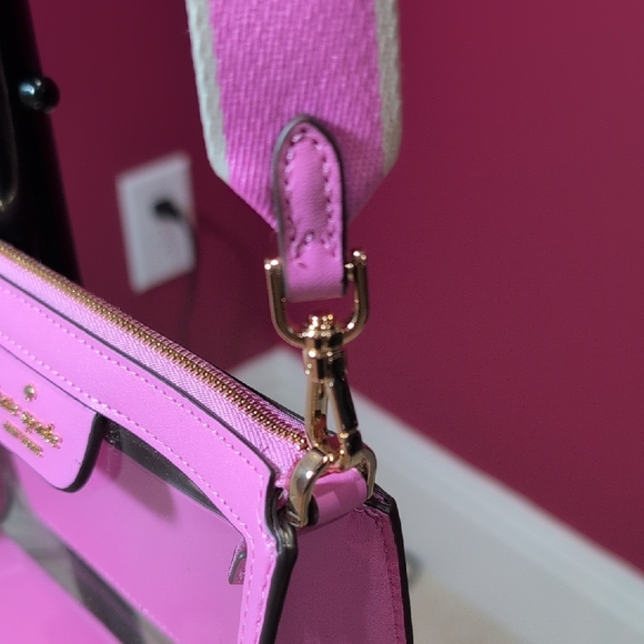 kate spade Clare Clear Small Crossbody Bag, Surf Pink in Excellent Condition! - Picture 4 of 9